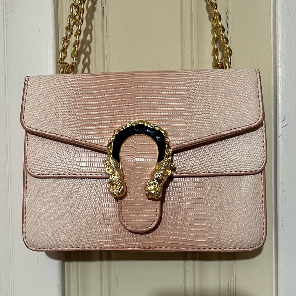 Elegant Pink Textured Women's Bag